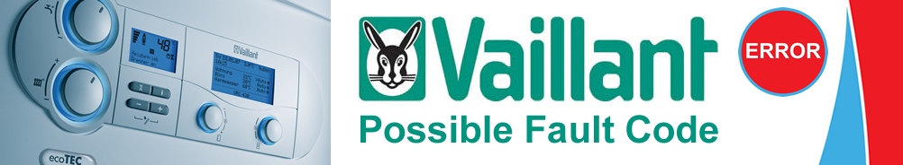 Vaillant-ecoTEC Possible Error Fault Code 